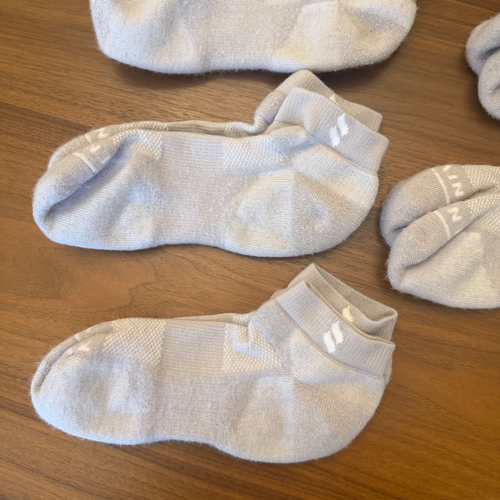 Kentwool Grey Mens Ankle Socks Light Gray 5 Pair Lot - Picture 2 of 2